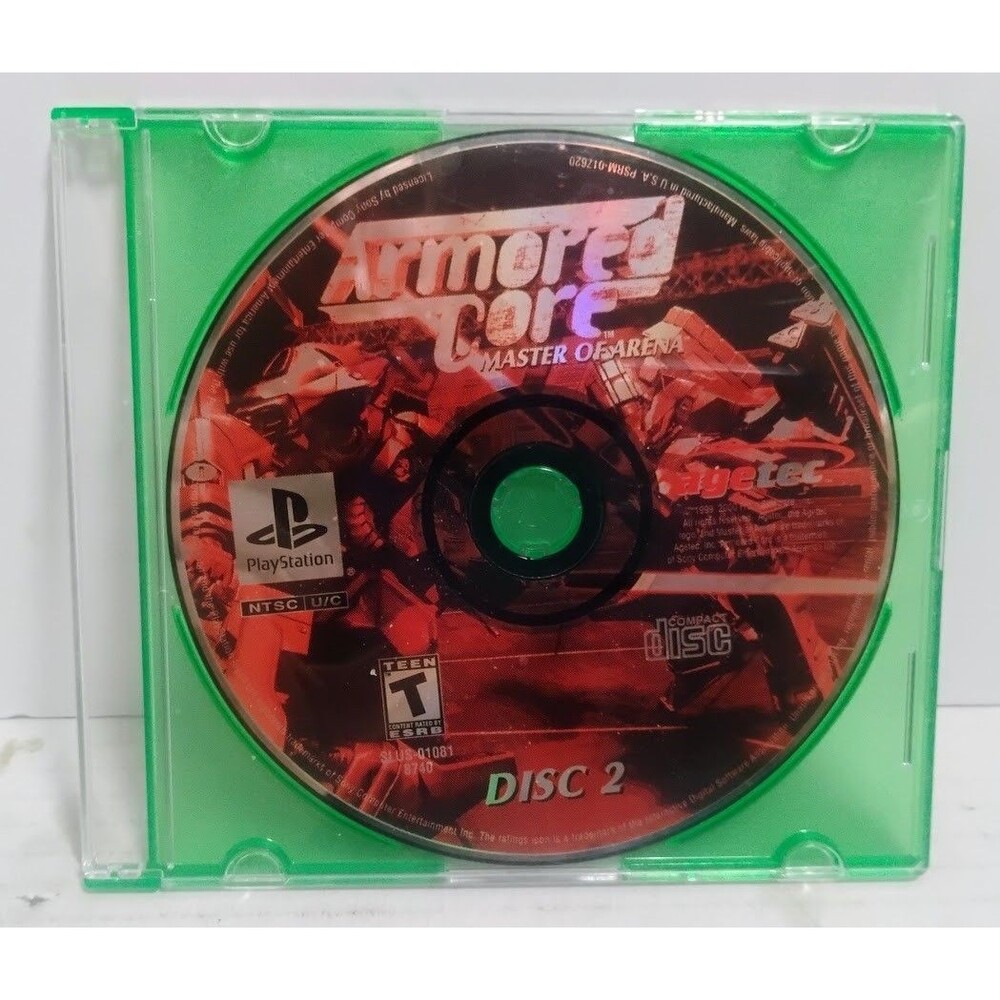 SONY PLAYSTATION 1 PS1 PSONE PSX ARMORED CORE MASTER OF ARENA DISC 2 ONLY TESTED